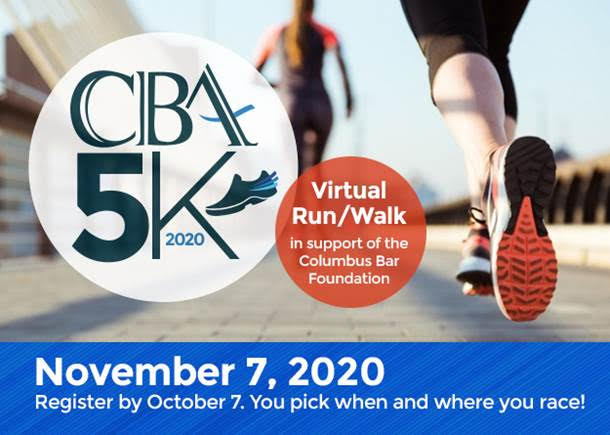 Team Isaac Wiles Participates in Columbus Bar Association Virtual 5K Run/Walk Saturday, November 7, 2020 1 CBA 5K Image
