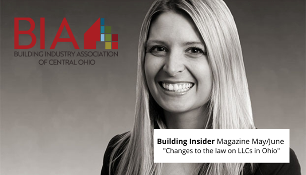 Changes to the law on LLCs in Ohio 1 Molly Gwin Building Insider Graphic